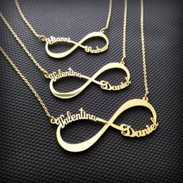 Collana Infinity Name placcata oro 14 carati