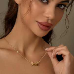 Classic personalized name necklace silver gold rose gold