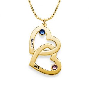 Collana Heartstone Heart Birthstone - Placcato in oro
