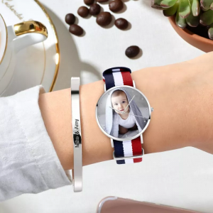 Cinturino in nylon colorato per orologio fotografico da donna
