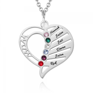 Collana con pietra incisa della mamma incisa