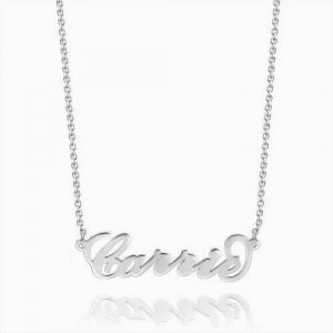 Collana con nome stile "Carrie" in argento