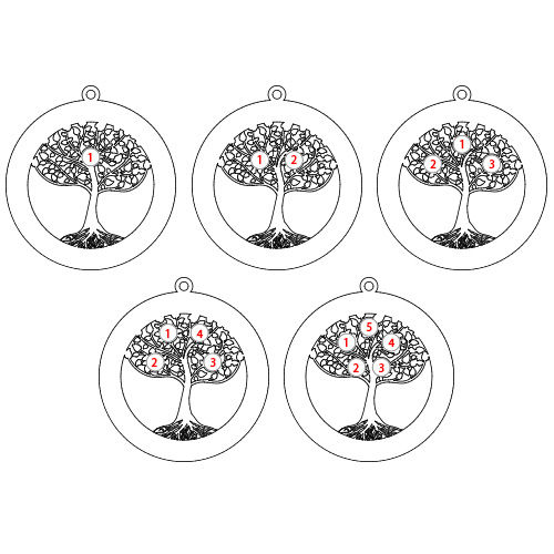 Collana albero della vita placcata oro con pietre di nascita