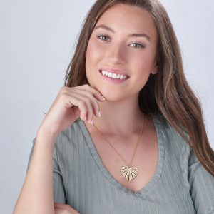 Collana di famiglia con pietre di nascita in placcatura in oro