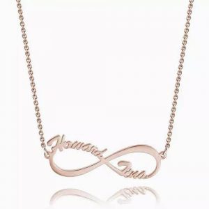 Infinity Name Necklace Rose Gold Plated