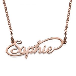 Collana con nome stile Infinity - Placcato in oro rosa