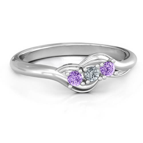 Anello con tre onde di pietra