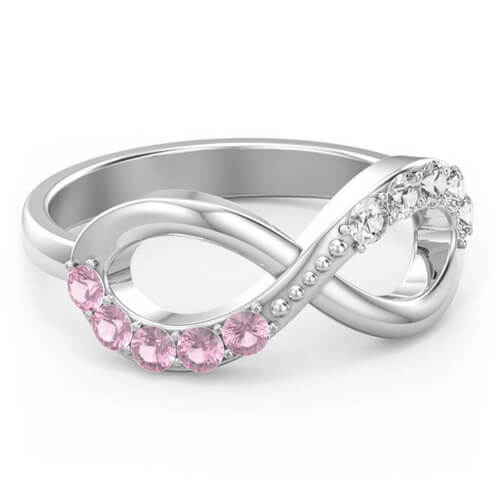 Birthstone Infinity Accent Ring