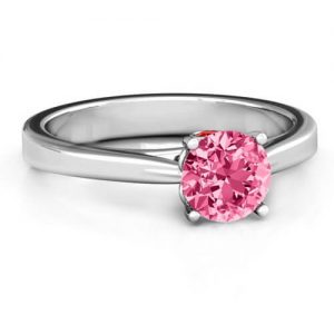 Anello Royal Tulip con castone in pietra con colletto
