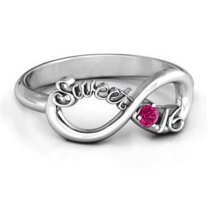 Sweet 16 con anello Infinity Birthstone