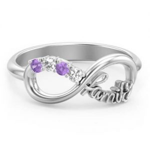 Anello Family Infinite Love with Stones