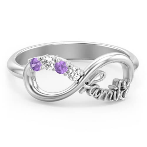 Anello Family Infinite Love with Stones