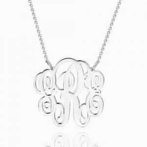 Collana fantasia monogramma argento