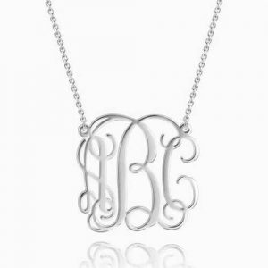 Collana grande monogramma in argento