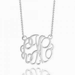 Collana monogramma in argento