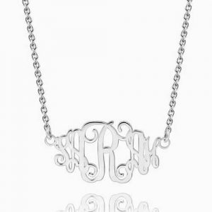 Collana monogramma celebrità argento