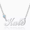 Collier Prénom Pierre de Naissance Personnalisé Argent