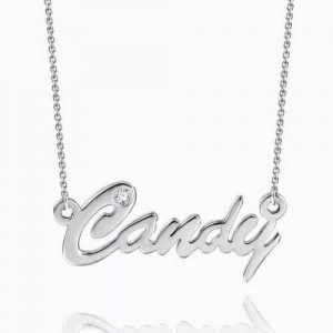 Collana con nome cz personalizzato