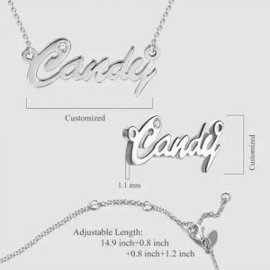 Collana con nome cz personalizzato