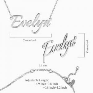 Personalized Name Necklace Silver