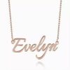 Collar con nombre personalizado chapado en oro rosa