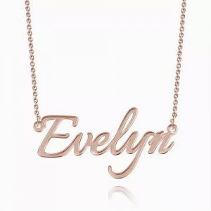 Personalized Name Necklace Rose Gold Plated