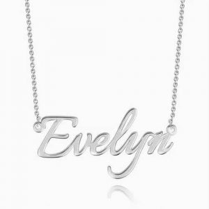 Personalized Name Necklace Silver