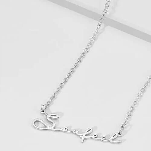 Collana con nome stile firma Argento