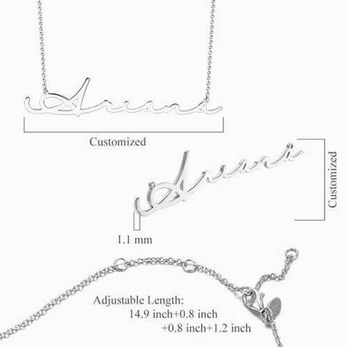 Collana con nome stile firma Argento