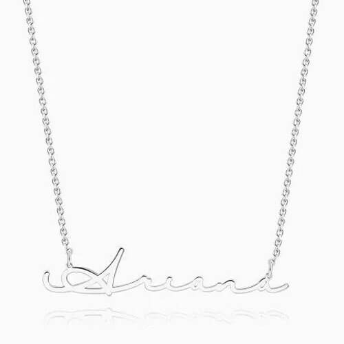 Collana con nome stile firma Argento