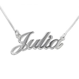 Collana con nome classico in argento sterling piccolo