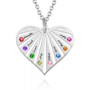 Family Necklace with birthstones