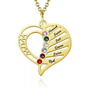 Collana con pietra incisa della mamma incisa
