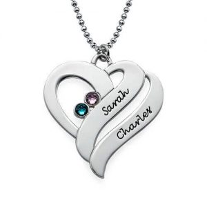 Collana Two Hearts Forever One con pietre preziose