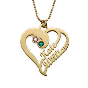 Collana Two Hearts Forever One - Placcato in oro