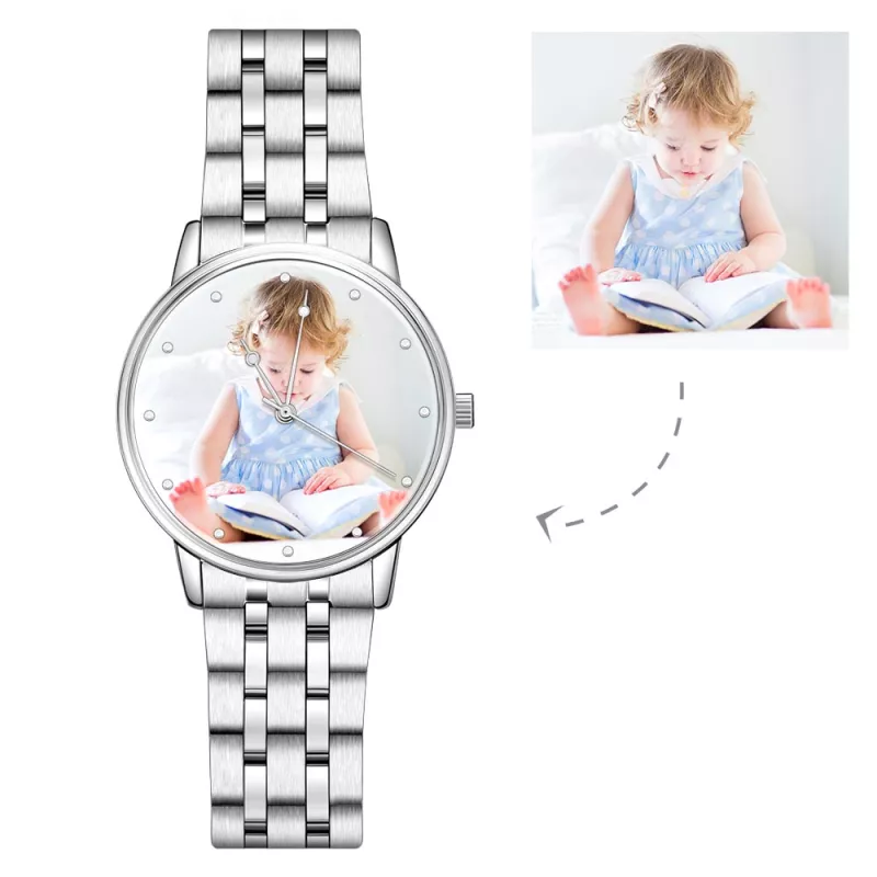 Orologio fotografico personalizzato da coppia unisex