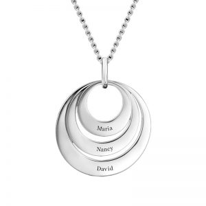 Collana a tre dischi in argento sterling