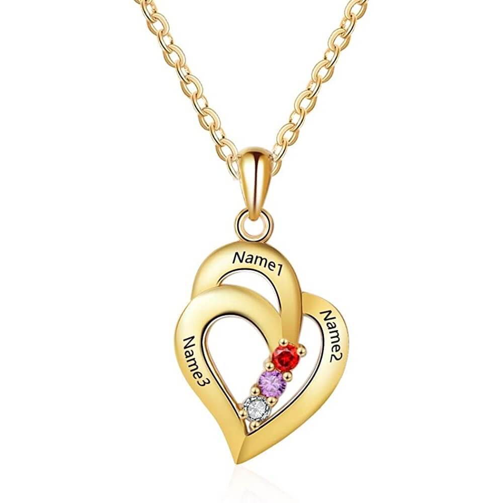 Pendant Relationship Heart Name Necklace for 3 Meaningful Necklace for Women - Image 3