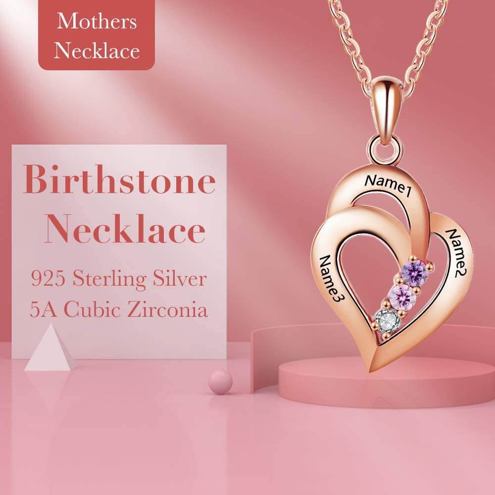 Pendant Relationship Heart Name Necklace for 3 Meaningful Necklace for Women - Image 5