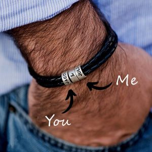 Custom Men's Leather Bracelet