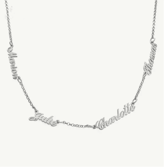 Beautiful personalized multi-name necklace, silver, gold, rose gold - Image 4