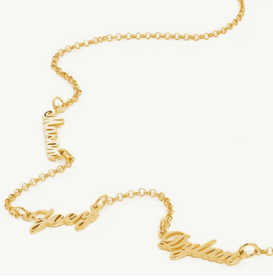 Beautiful personalized multi-name necklace, silver, gold, rose gold - Image 2