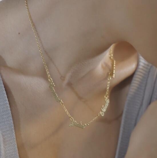 Beautiful personalized multi-name necklace, silver, gold, rose gold - Image 5