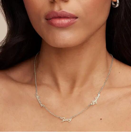 Beautiful personalized multi-name necklace, silver, gold, rose gold - Image 7