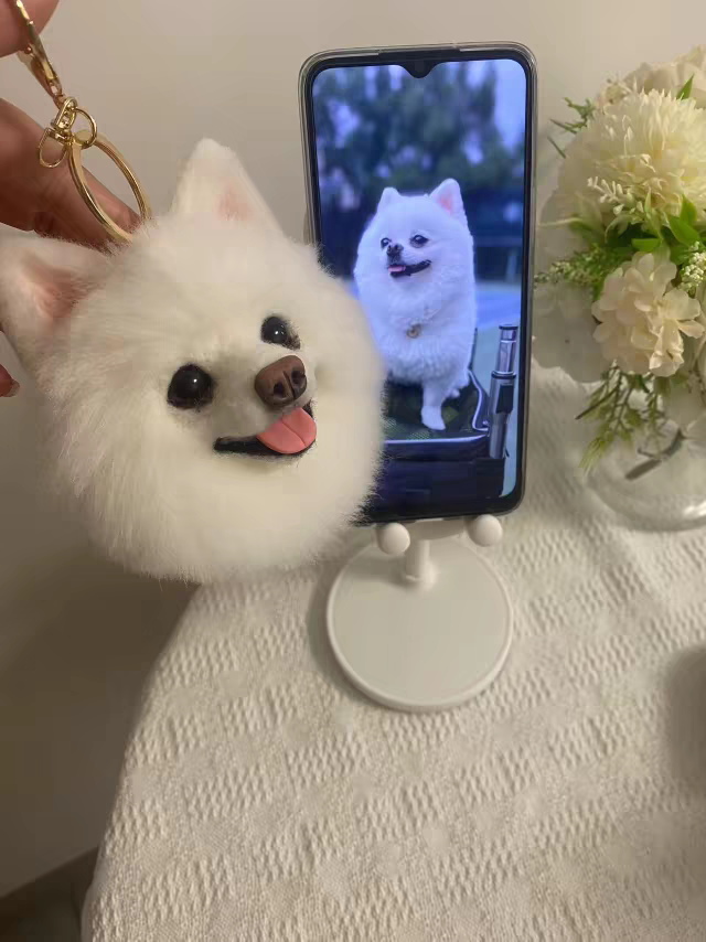 Simulated wool felt pet custom pendant, keep it by your side forever, exclusive pendant, cute pendant - immagine 6