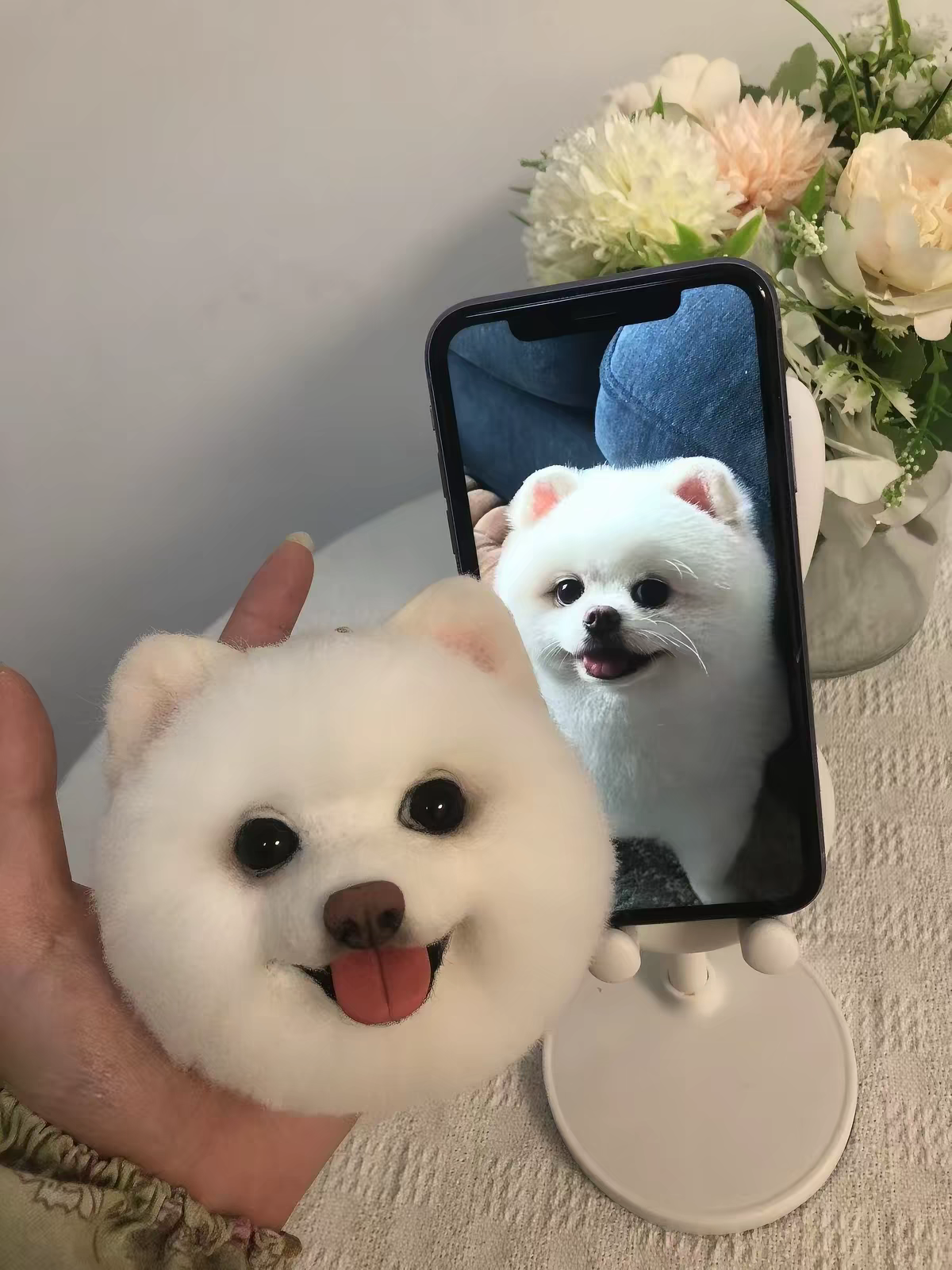 Simulated wool felt pet custom pendant, keep it by your side forever, exclusive pendant, cute pendant - immagine 7