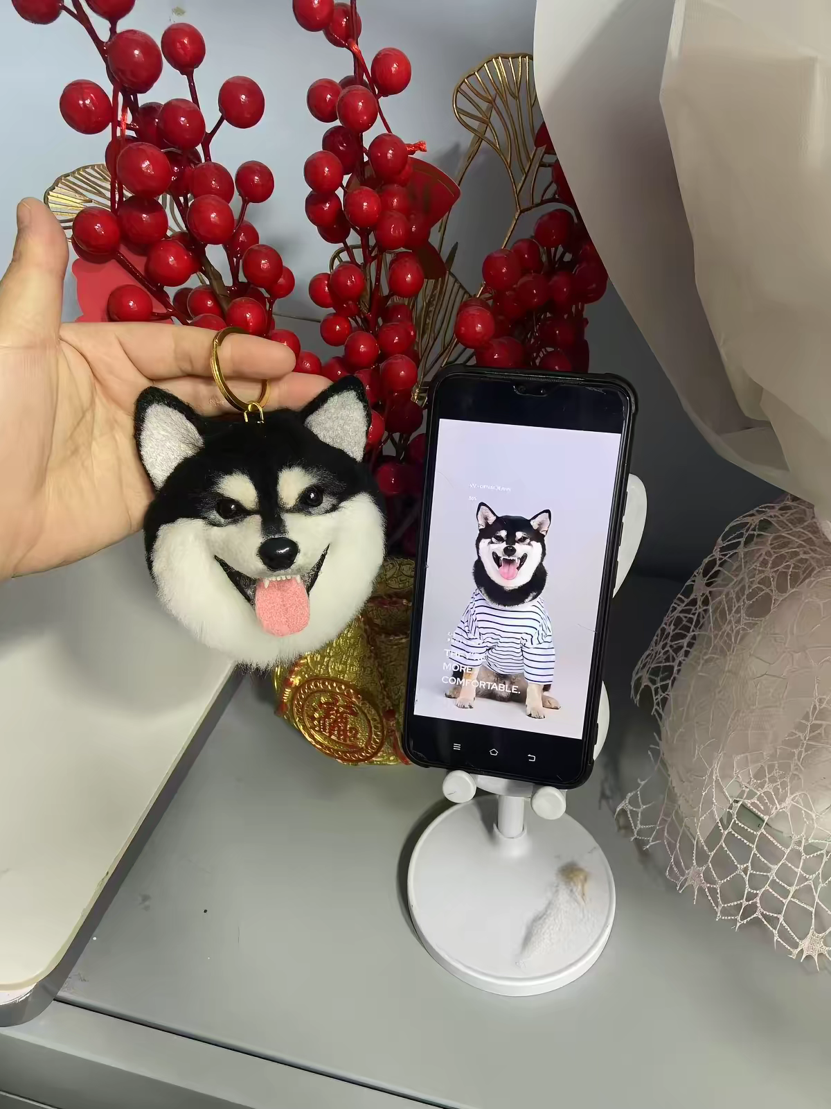 Simulated wool felt pet custom pendant, keep it by your side forever, exclusive pendant, cute pendant